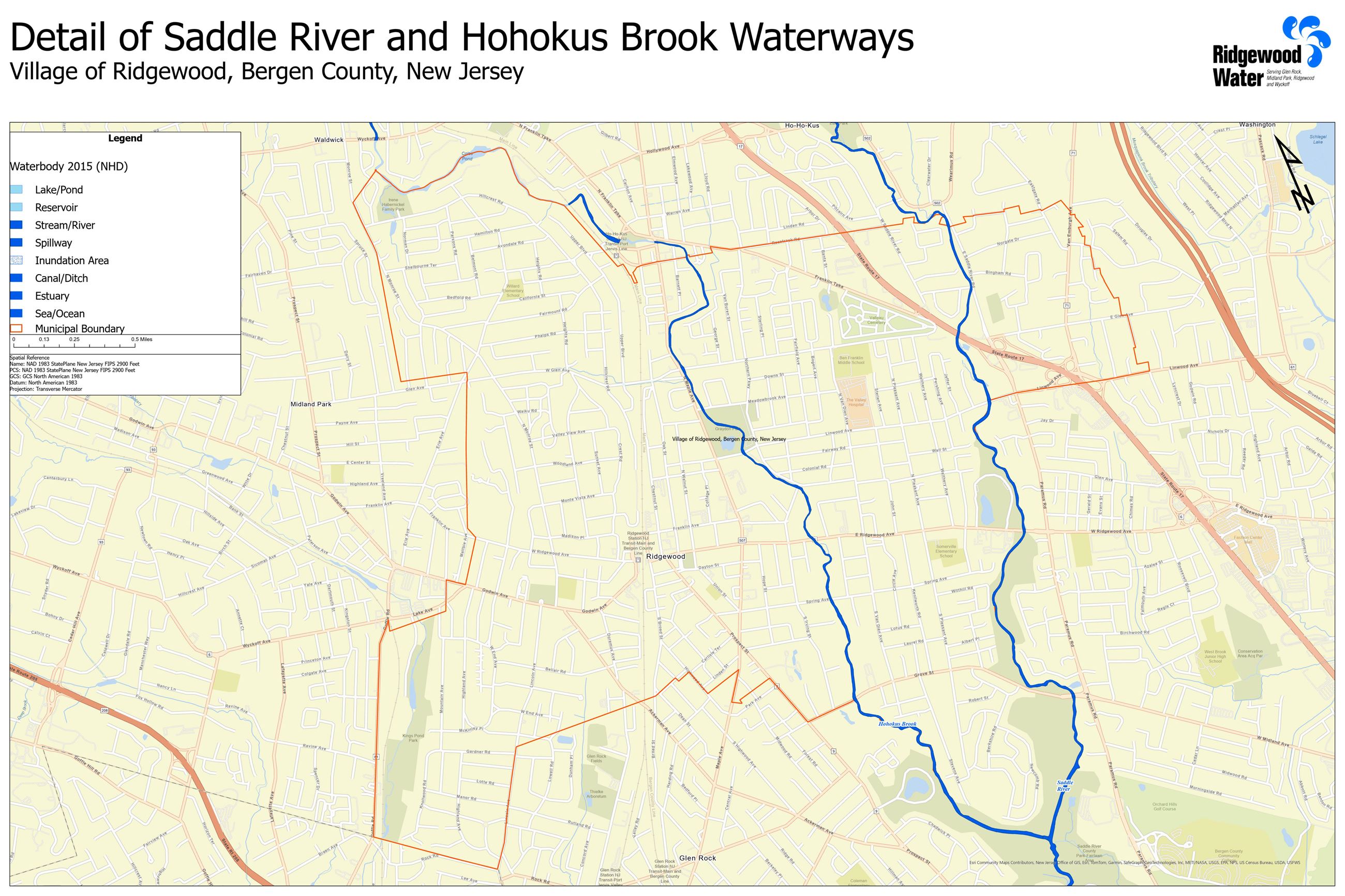 Saddle River and Hohokus Brook